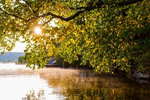 River sunset Stock Photos