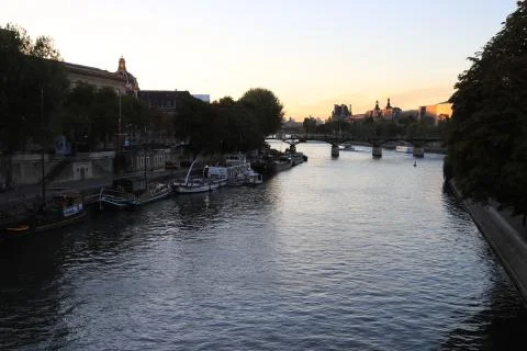 River sunset Stock Photos