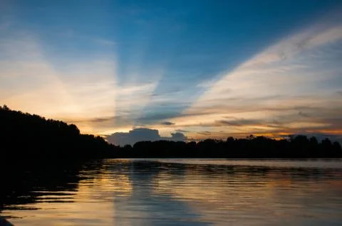 River Sunset Stock Photos