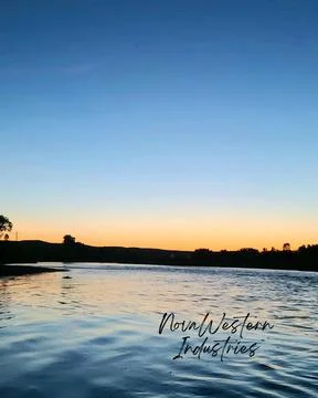 River sunset Stockfoto's