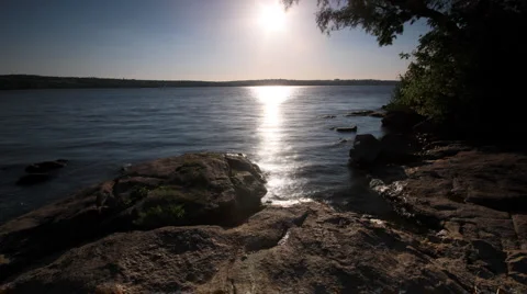 River Sunset. Shot with slider. Видео 5504661