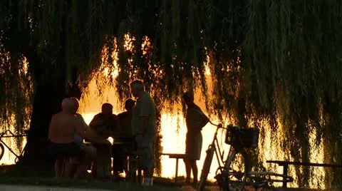 River sunset on sunset Vídeos de archivo 10855565