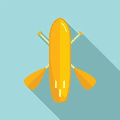 River sup board icon flat vector. Surf stand up Stock Illustration