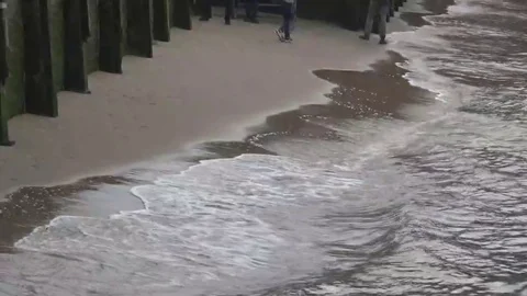 River surf and sand Video stock 82366947