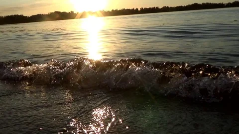 River surf in the sun Stock Footage 82415723