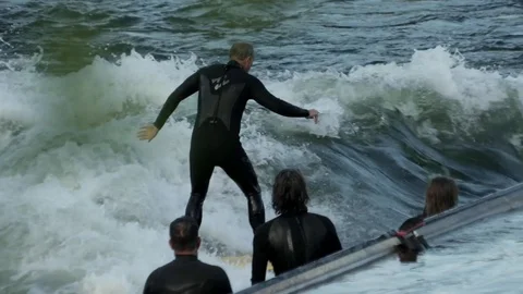 River Surfing Stock Footage 100034346