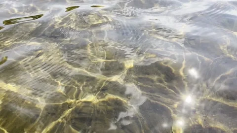 The river is swaying. The flow of water in the river. The water in the river Stock Footage 233717967