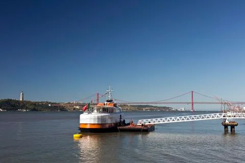 River tagus in lisbon Stock Photos