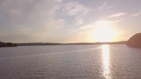 River Tamar at Sunset, south devon, uk 4k Stock Footage 320946564