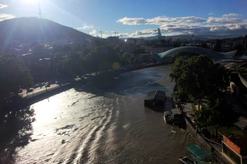 River in Tbilisi Foto stock