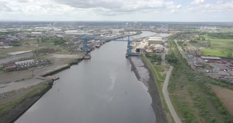 The River Tees at Middlesbrough Stock Footage 131123513