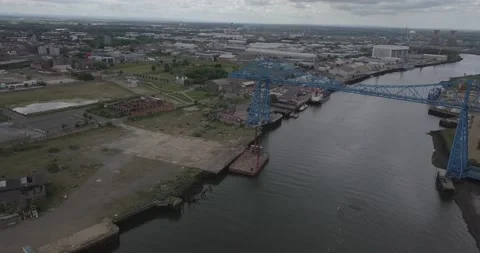 The River Tees at Middlesbrough Stock Footage 131125847
