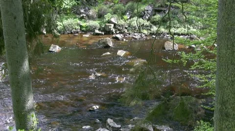 River Tees near High Force Stock Footage 20432629