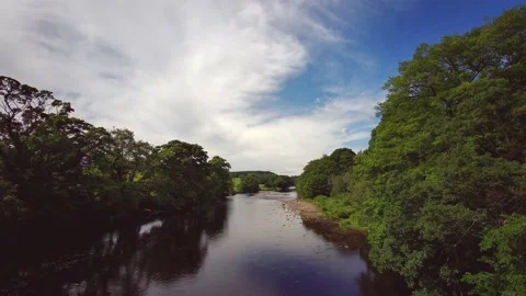 The river Tees, Upper Teesdale, Durham County, England, Britain, UK Stock Footage 136834179
