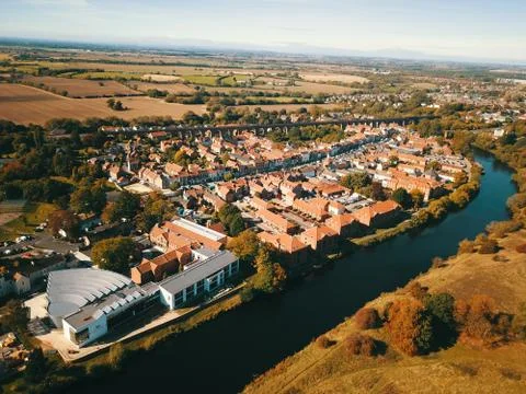The River Tees at Yarm Stock Photos
