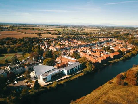 The River Tees at Yarm Stockfoto's