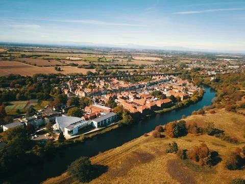 The River Tees at Yarm Stock Photos