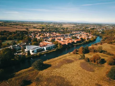 The River Tees at Yarm Stock Photos