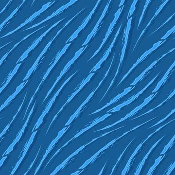 River texture.Seamless vector pattern of diagonal blue torn stripes.Seamless Stock Illustration