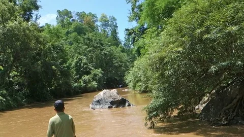 River in Thailand Stock Footage 76882400