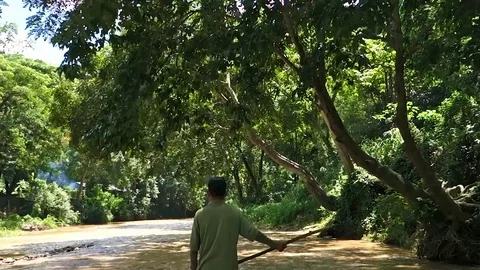 River in Thailand Vídeo Stock 76937696