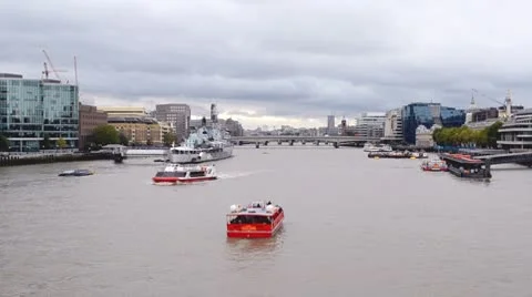 River Thames Stock Footage 8948488