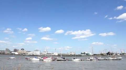 River thames Greenwich Video stock 50361461