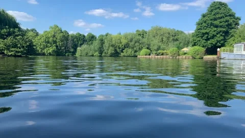 River Thames at Hampton Stock Footage 156025271