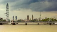 River Thames, London With Fire Boat Parade Hyperlapse 4K Stock Footage