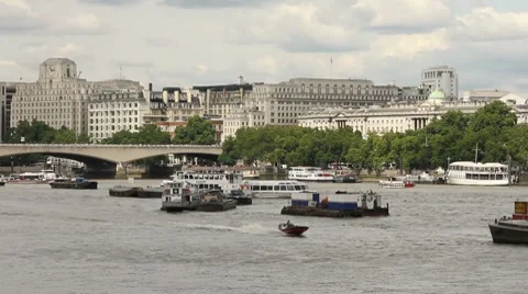 River Thames London Stock Footage 7737776