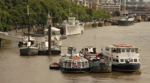 River Thames London Stock Footage 7740987