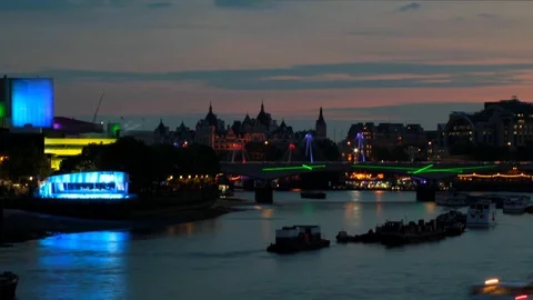 River Thames in London Stock Footage 88200013