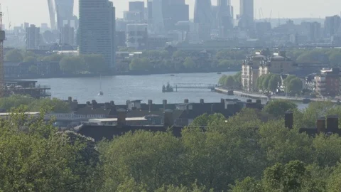 River Thames, London Stock Footage 90028485
