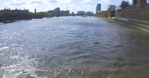 River Thames in London Stock Footage 301453367