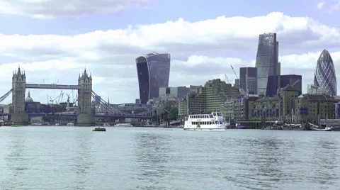 River Thames London Time Lapse Stock Footage 41874311