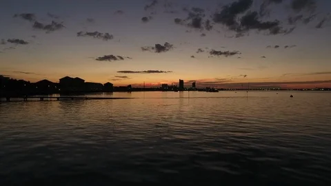 River Thames low water shots at sunset Part 4 Stock Footage 116448895
