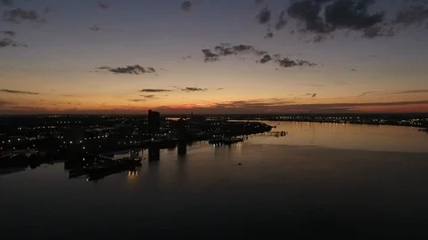 River Thames low water shots at sunset Part 10 Stock Footage 116451630
