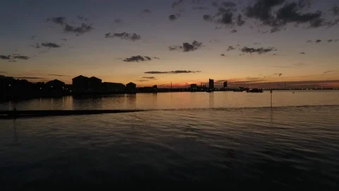 River Thames low water shots at sunset Part 5 Stock Footage 116468632