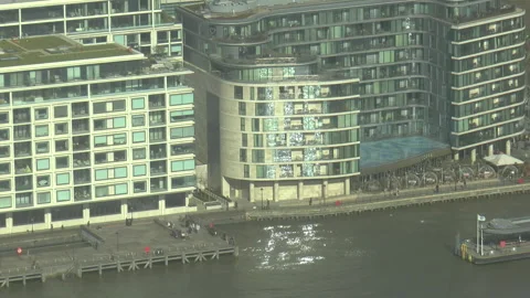 River Thames Luxury Apartments Stock Footage 172218062