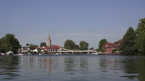 River Thames in Marlow England Stock Footage 63920025
