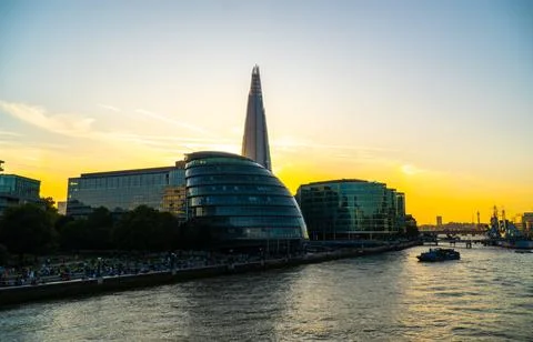 River Thames at Sunset Stock Photos