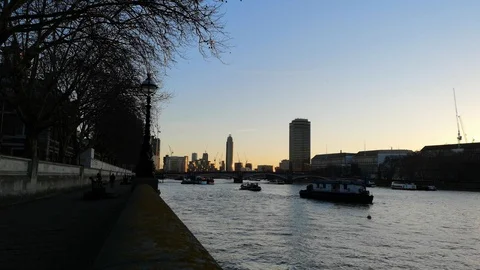 River Thames Time-Lapse In London Stock Footage 103590933