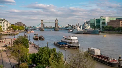 River Thames Time lapse in London Stock Footage 149382762
