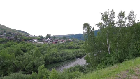 River though forest and mountains Stock Footage 70817092