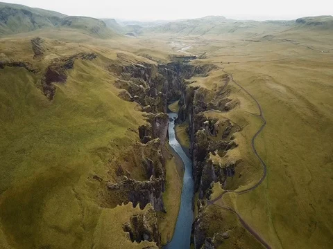 River through a canyon Stock Footage