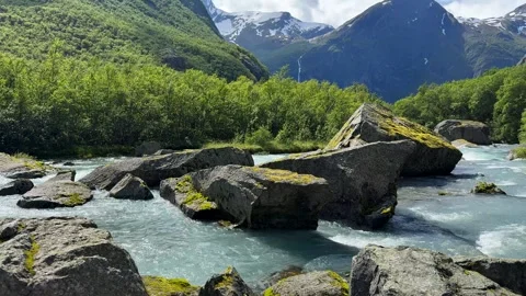 River through stones Stock Footage 337364575