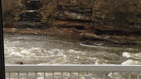 River Thru the Office Windows Stock Footage 125919913