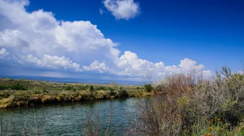 River Time Lapse Cloudy Day Stock Footage 49317353