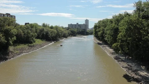 River Timelapse with Boats Stock Footage 86170387