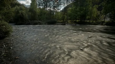 River timelapse HDR 4k Stock Footage 12427359